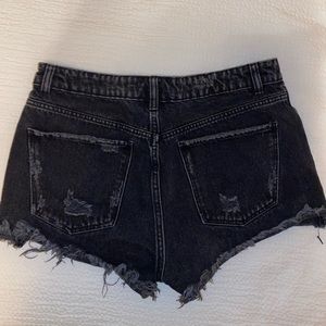 Ripped Black Jean Shorts